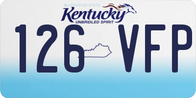 KY license plate 126VFP