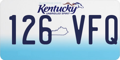 KY license plate 126VFQ