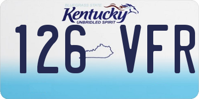 KY license plate 126VFR