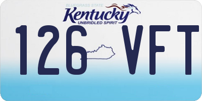 KY license plate 126VFT
