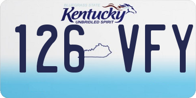 KY license plate 126VFY