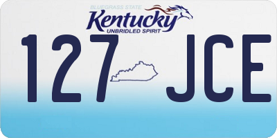 KY license plate 127JCE