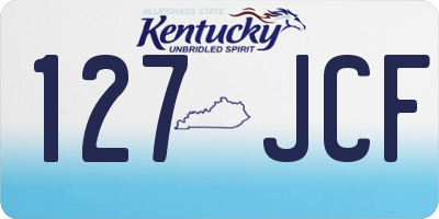 KY license plate 127JCF