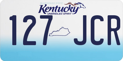 KY license plate 127JCR