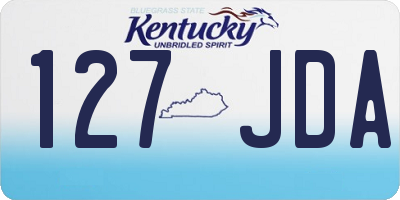 KY license plate 127JDA
