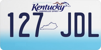 KY license plate 127JDL