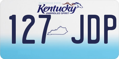 KY license plate 127JDP