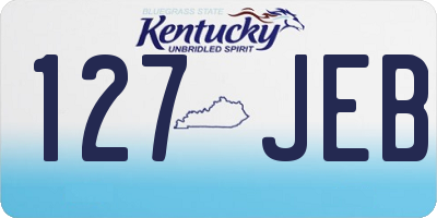 KY license plate 127JEB