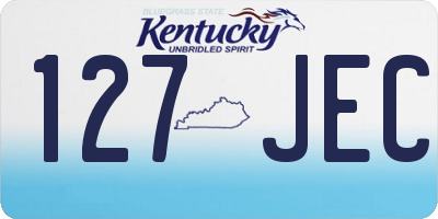 KY license plate 127JEC
