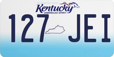 KY license plate 127JEI