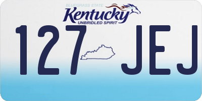 KY license plate 127JEJ