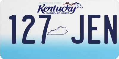 KY license plate 127JEN