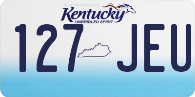 KY license plate 127JEU