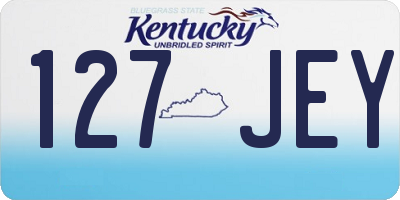 KY license plate 127JEY