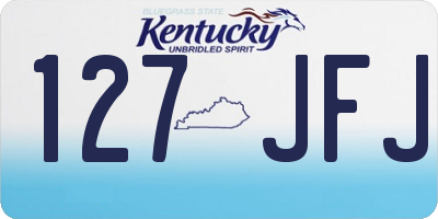 KY license plate 127JFJ