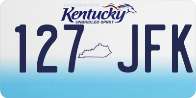 KY license plate 127JFK
