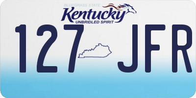 KY license plate 127JFR