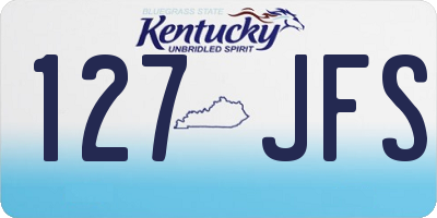 KY license plate 127JFS