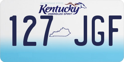 KY license plate 127JGF
