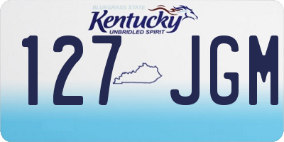 KY license plate 127JGM