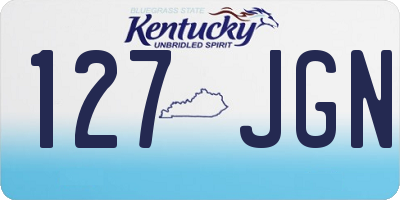 KY license plate 127JGN