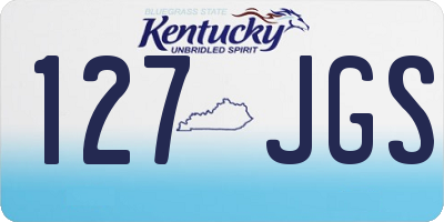 KY license plate 127JGS