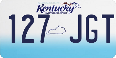 KY license plate 127JGT