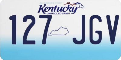 KY license plate 127JGV