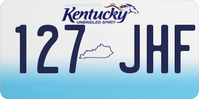 KY license plate 127JHF