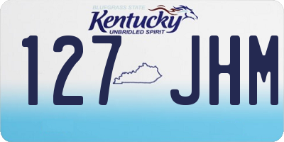 KY license plate 127JHM