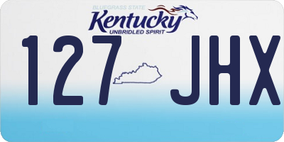 KY license plate 127JHX