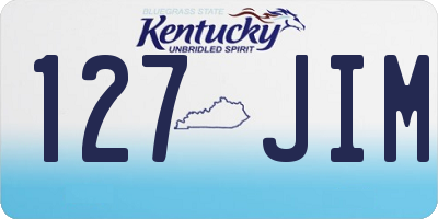 KY license plate 127JIM
