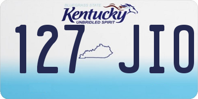 KY license plate 127JIO