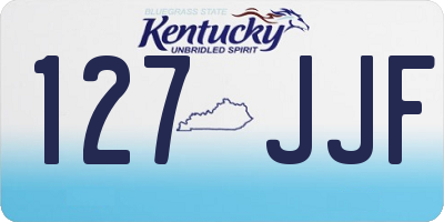 KY license plate 127JJF