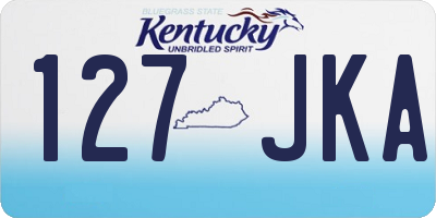 KY license plate 127JKA