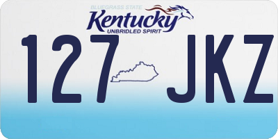 KY license plate 127JKZ