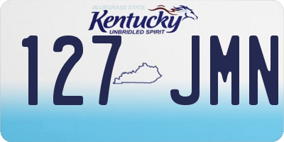 KY license plate 127JMN