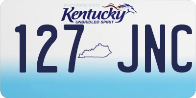 KY license plate 127JNC
