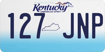 KY license plate 127JNP
