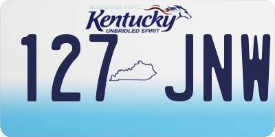 KY license plate 127JNW