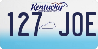 KY license plate 127JOE