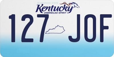 KY license plate 127JOF