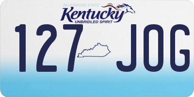 KY license plate 127JOG