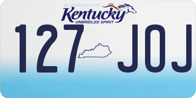 KY license plate 127JOJ