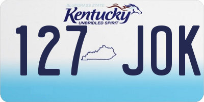KY license plate 127JOK