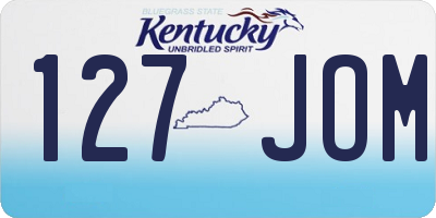 KY license plate 127JOM