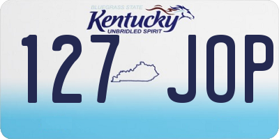 KY license plate 127JOP