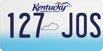 KY license plate 127JOS
