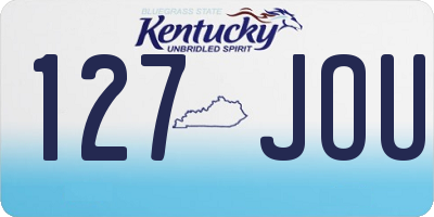 KY license plate 127JOU