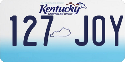 KY license plate 127JOY